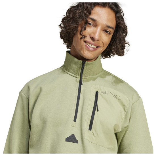 Adidas Ανδρικό φούτερ City Escape Fleece Half-Zip Sweatshirt Adidas Ανδρικό φούτερ City Escape Fleece Half-Zip Sweatshirt